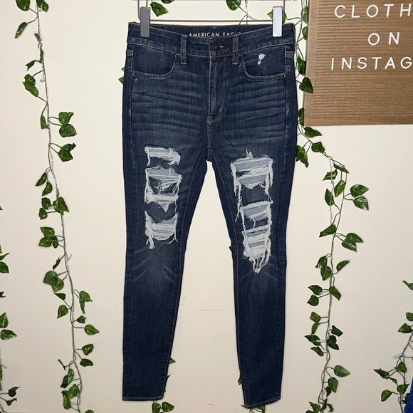 American Eagle Outfitters Denim - American Eagle 360 Next Level Stretch Distressed Hi Rise Jeggings
